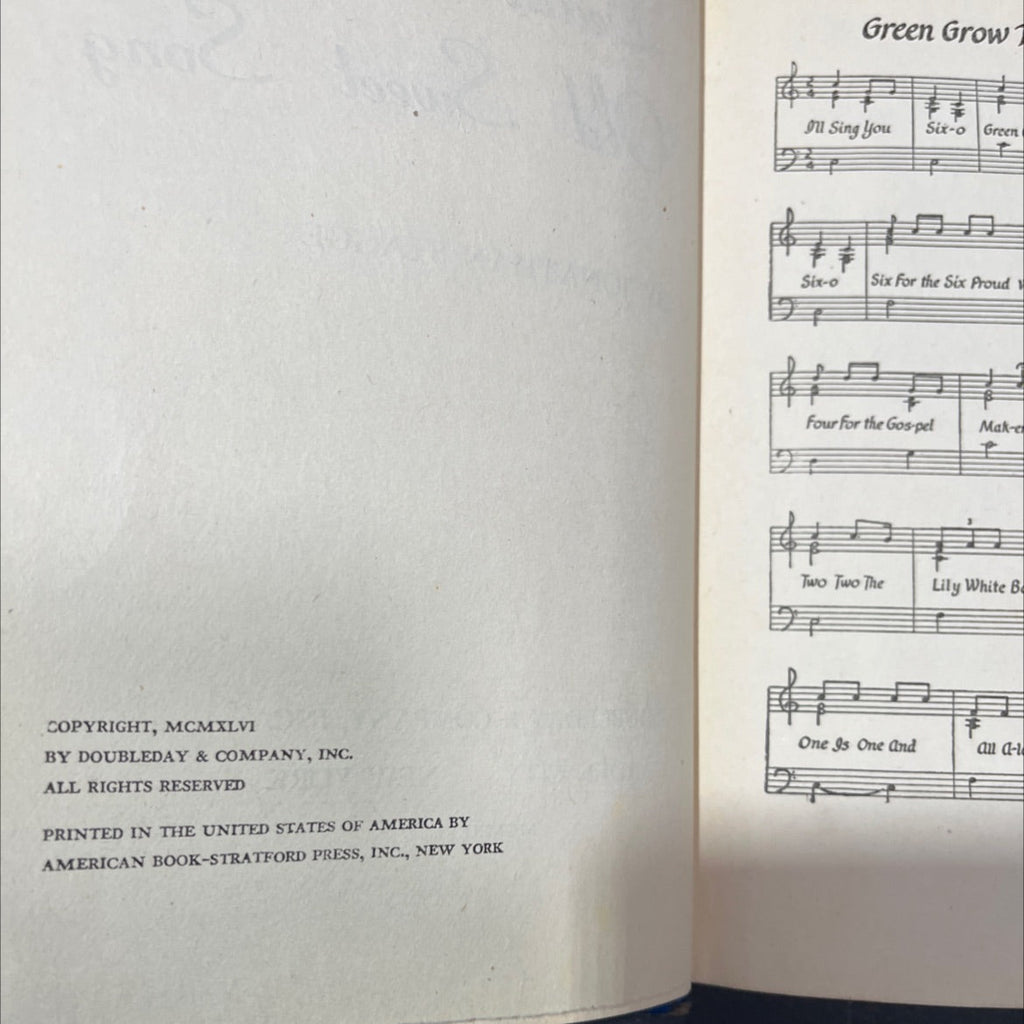 death's old sweet song book, by jonathan stagge, 1946 Hardcover